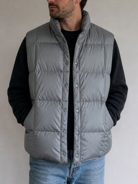 Lands' End XL Gray Puffer Vest